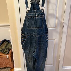 Women’s GAP Blue Jeans Classic Denim Overalls Bibs Size Medium